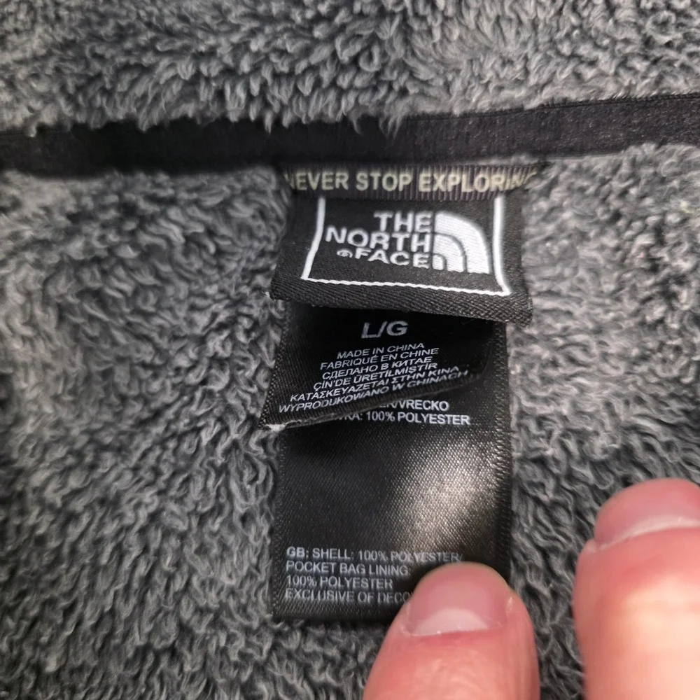 The North Face Osito Fleece Jacket Womens Large Grey Full Zip Soft High Pile L/G